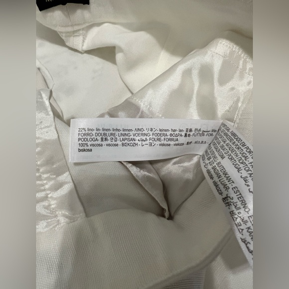 Massimo Dutti Cream Tailored Trousers - Picture 6 of 7